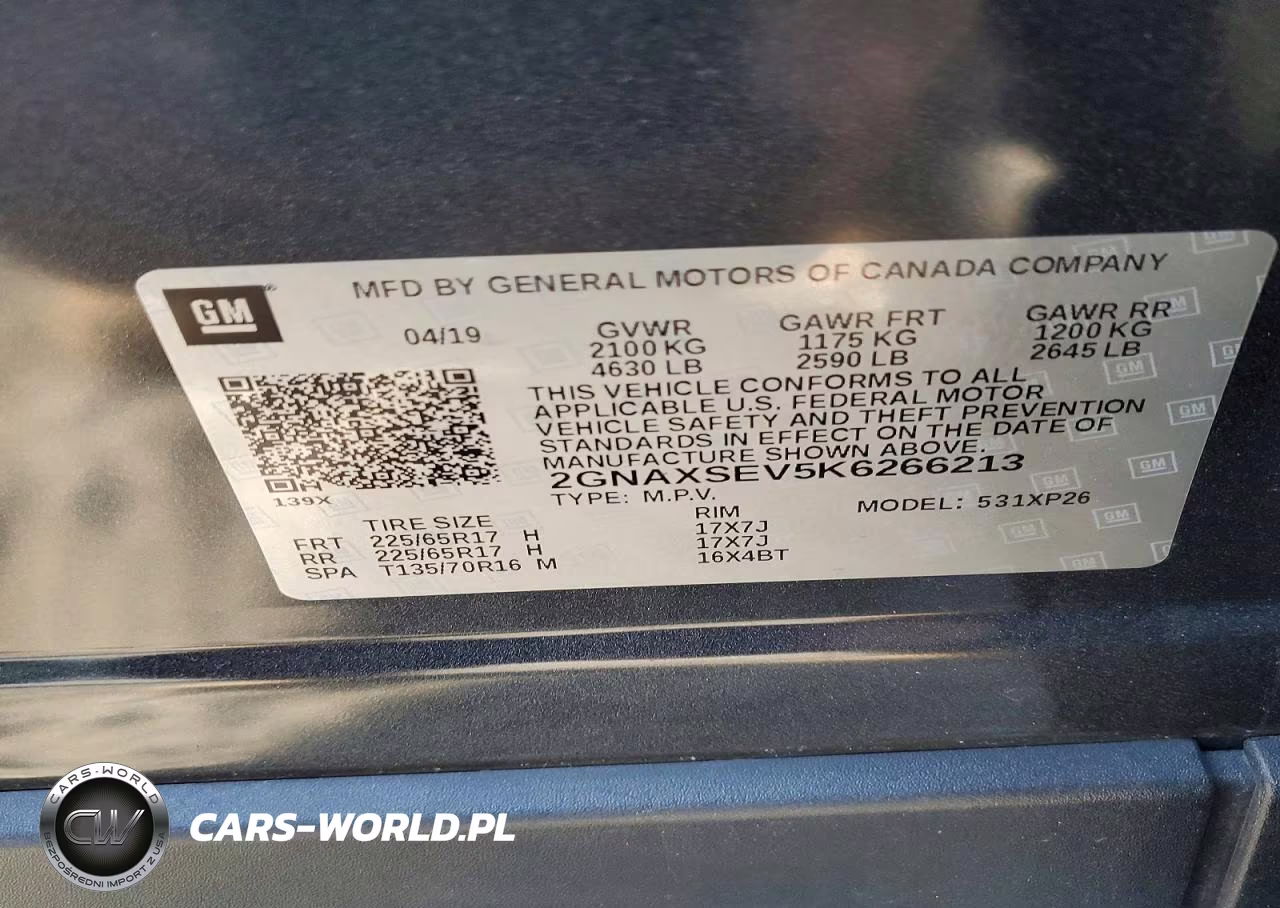 2019 Chevrolet Equinox Ls VIN:2GNAXSEV5K6266213 - 14