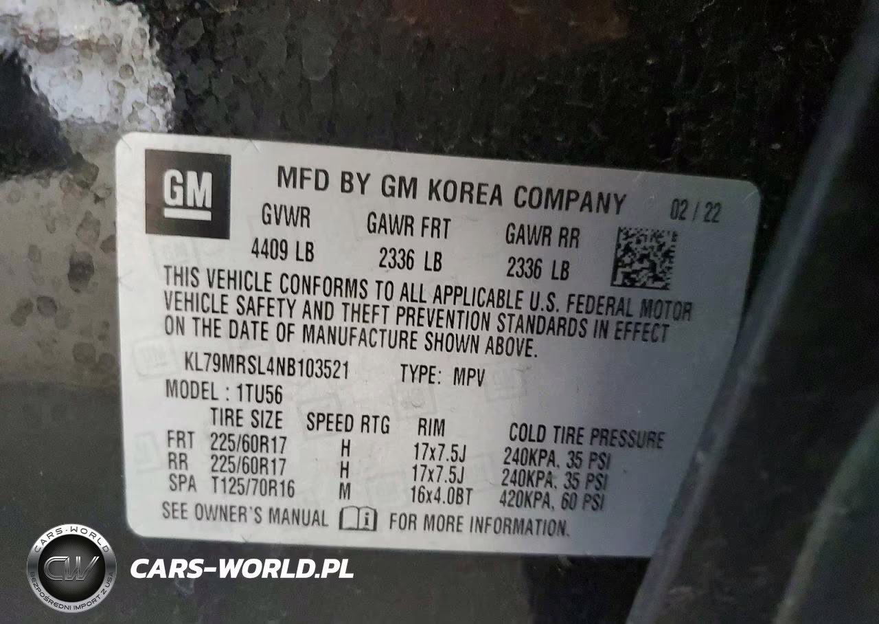 2022 Chevrolet Trailblazer Lt VIN:KL79MRSL4NB103521 - 14