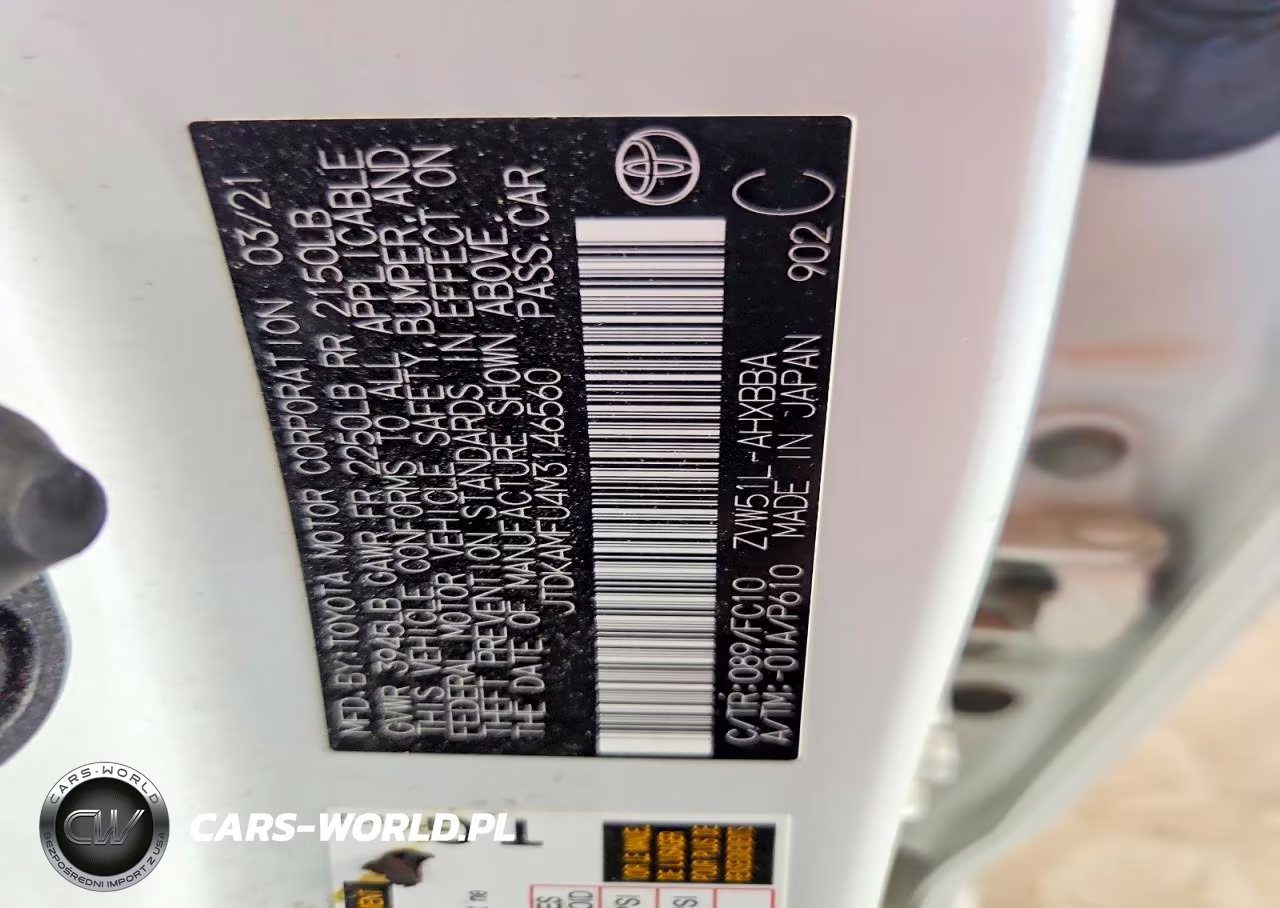 2021 Toyota Prius L Eco VIN:JTDKAMFU4M3146560 - 12