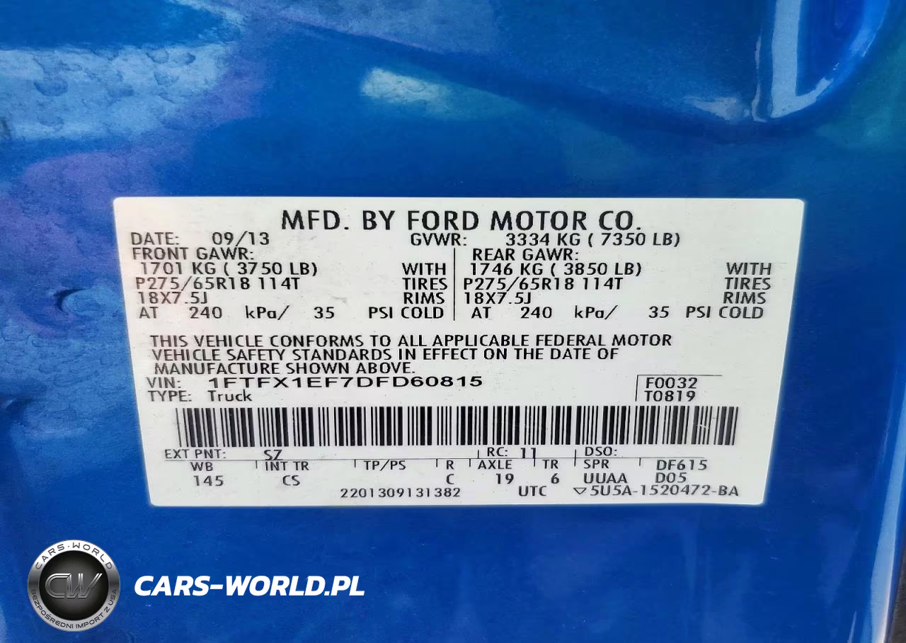 2013 Ford F150 VIN:1FTFX1EF7DFD60815 - 12