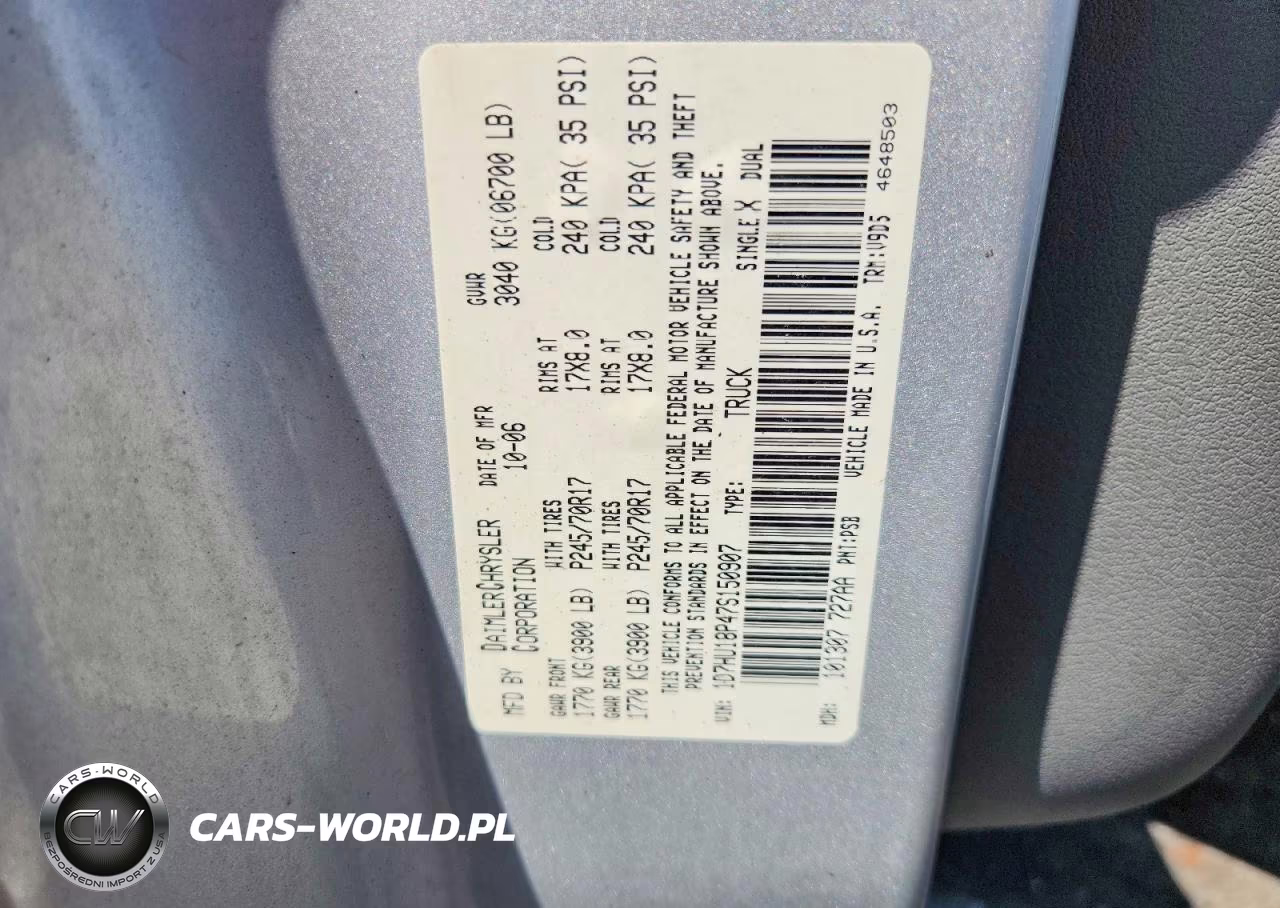 2007 Dodge Ram 1500 St VIN:1D7HU18P47S150907 - 12