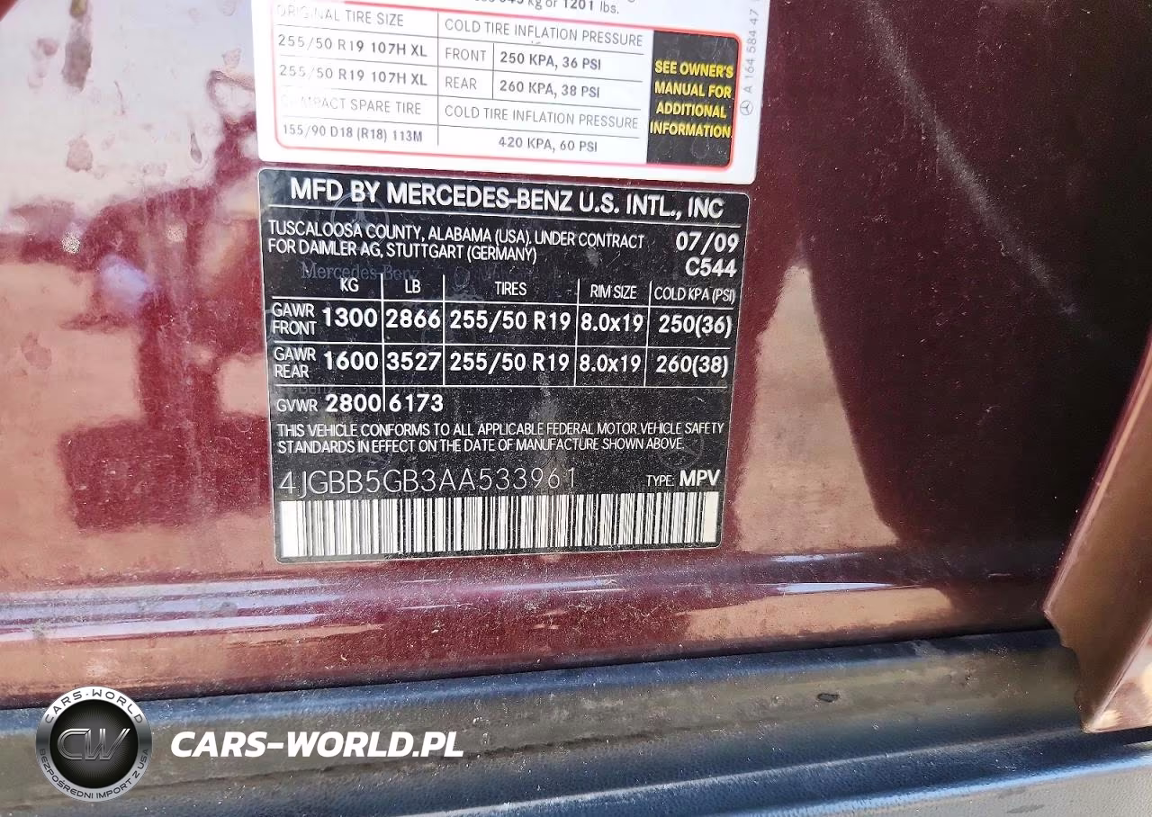 2010 Mercedes-Benz Ml 350 VIN:4JGBB5GB3AA533961 - 12
