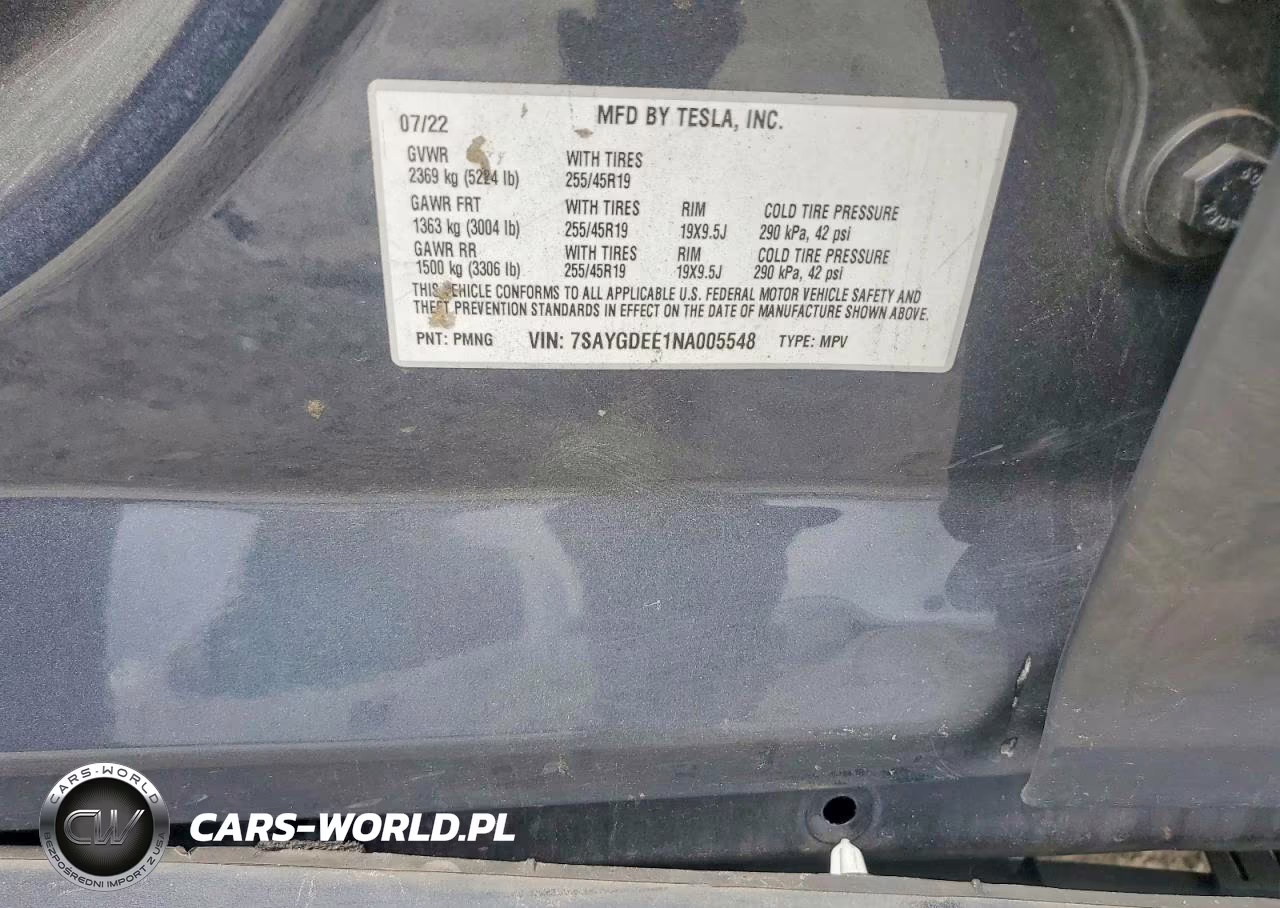2022 Tesla Model Y VIN:7SAYGDEE1NA005548 - 14