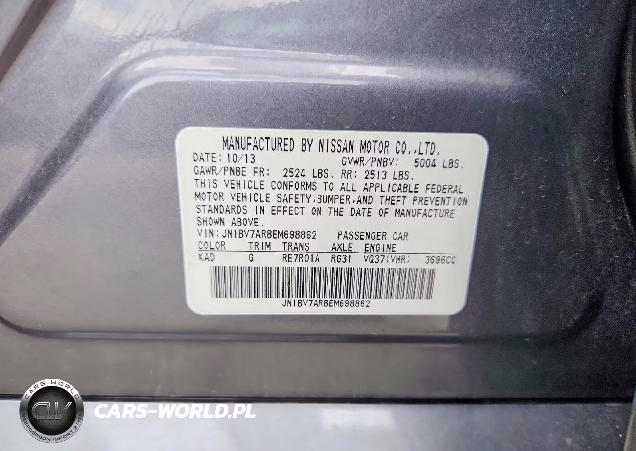 2014 Infiniti Q50 Premium VIN:JN1BV7AR8EM698862 - 12