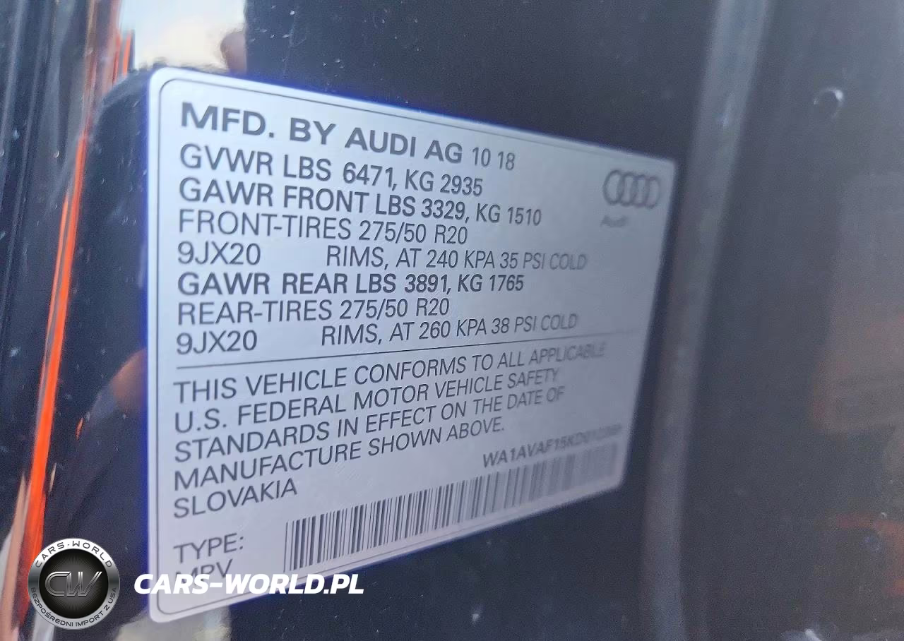 2019 Audi Q8 Premium VIN:WA1AVAF15KD012369 - 12
