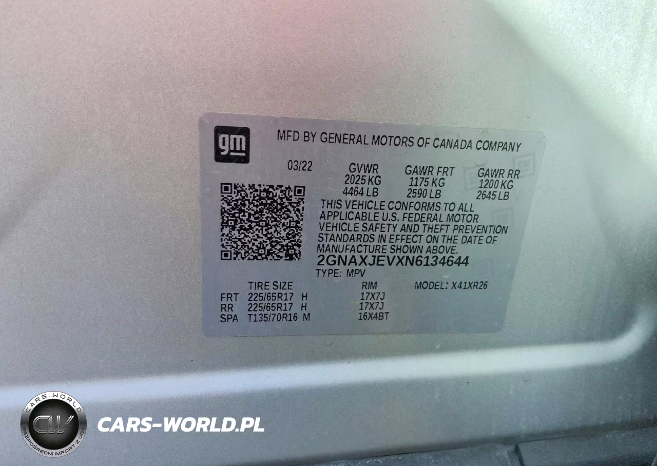2022 Chevrolet Equinox Lt VIN:2GNAXJEVXN6134644 - 13