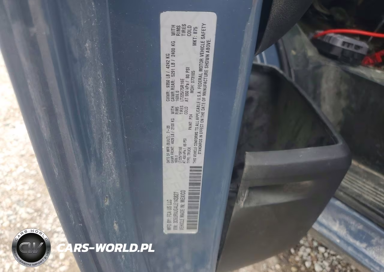 2020 Ram Promaster 3500 Delivery Van VIN:3C6URVJG4LE143827 - 13