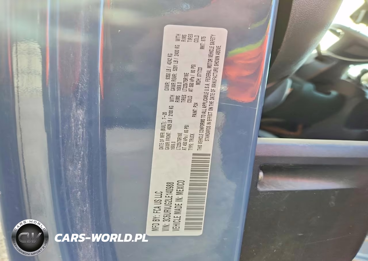 2020 Ram Promaster 3500 Vf Delivery Van VIN:3C6URVJG2LE140988 - 13