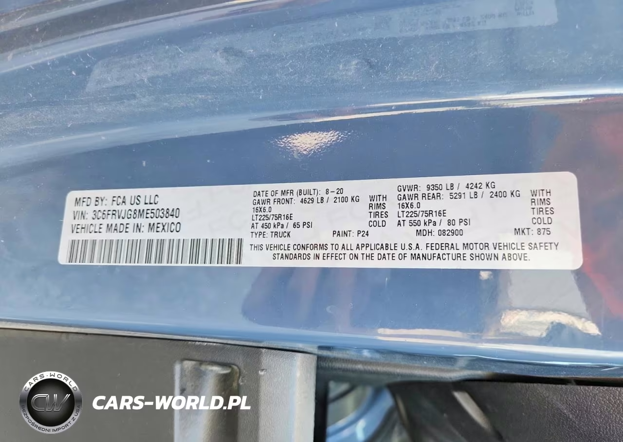 2021 Ram Promaster 3500 Delivery Van VIN:3C6FRVJG8ME503840 - 13