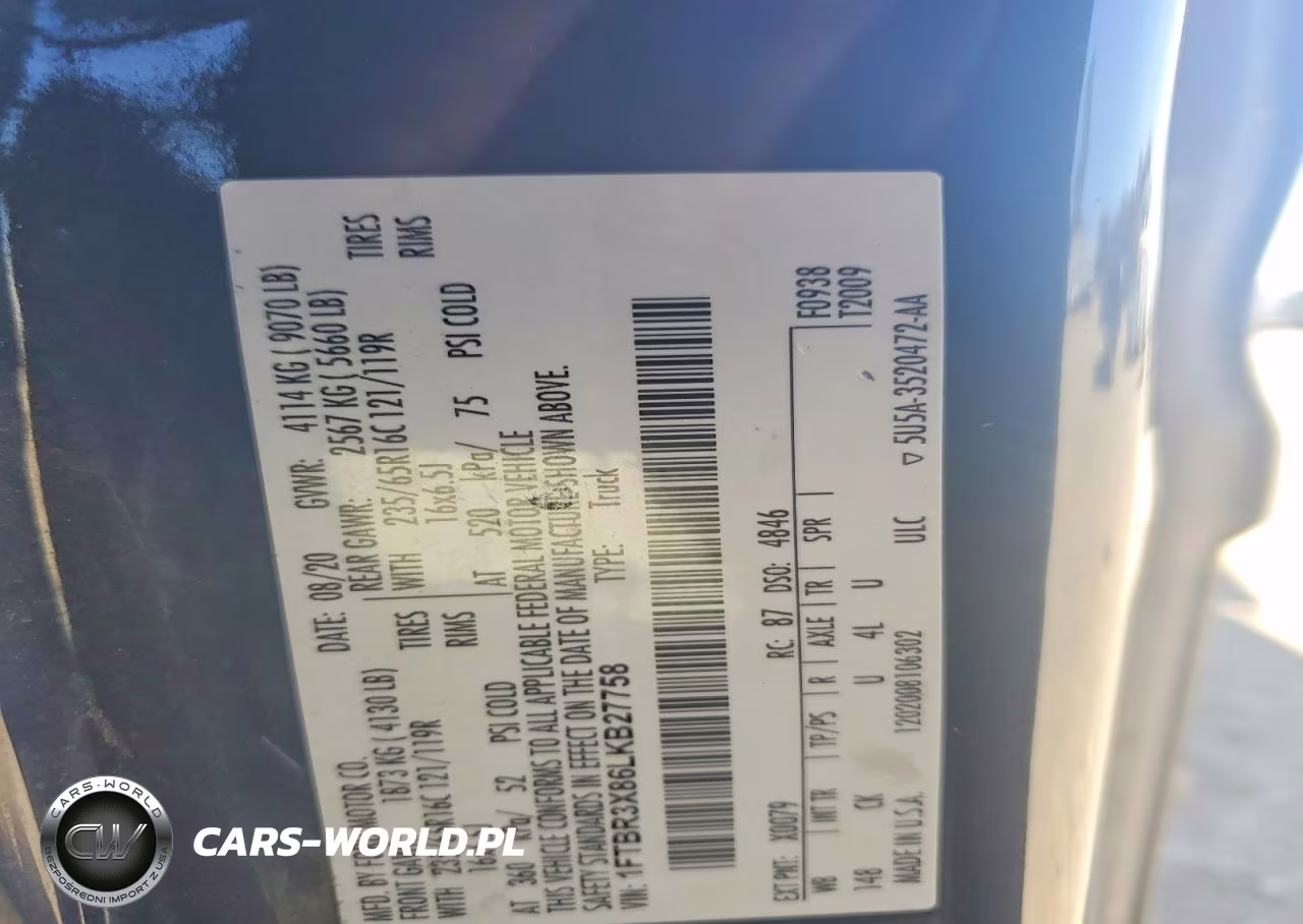 2020 Ford Transit 250 Delivery Van VIN:1FTBR3X86LKB27758 - 13