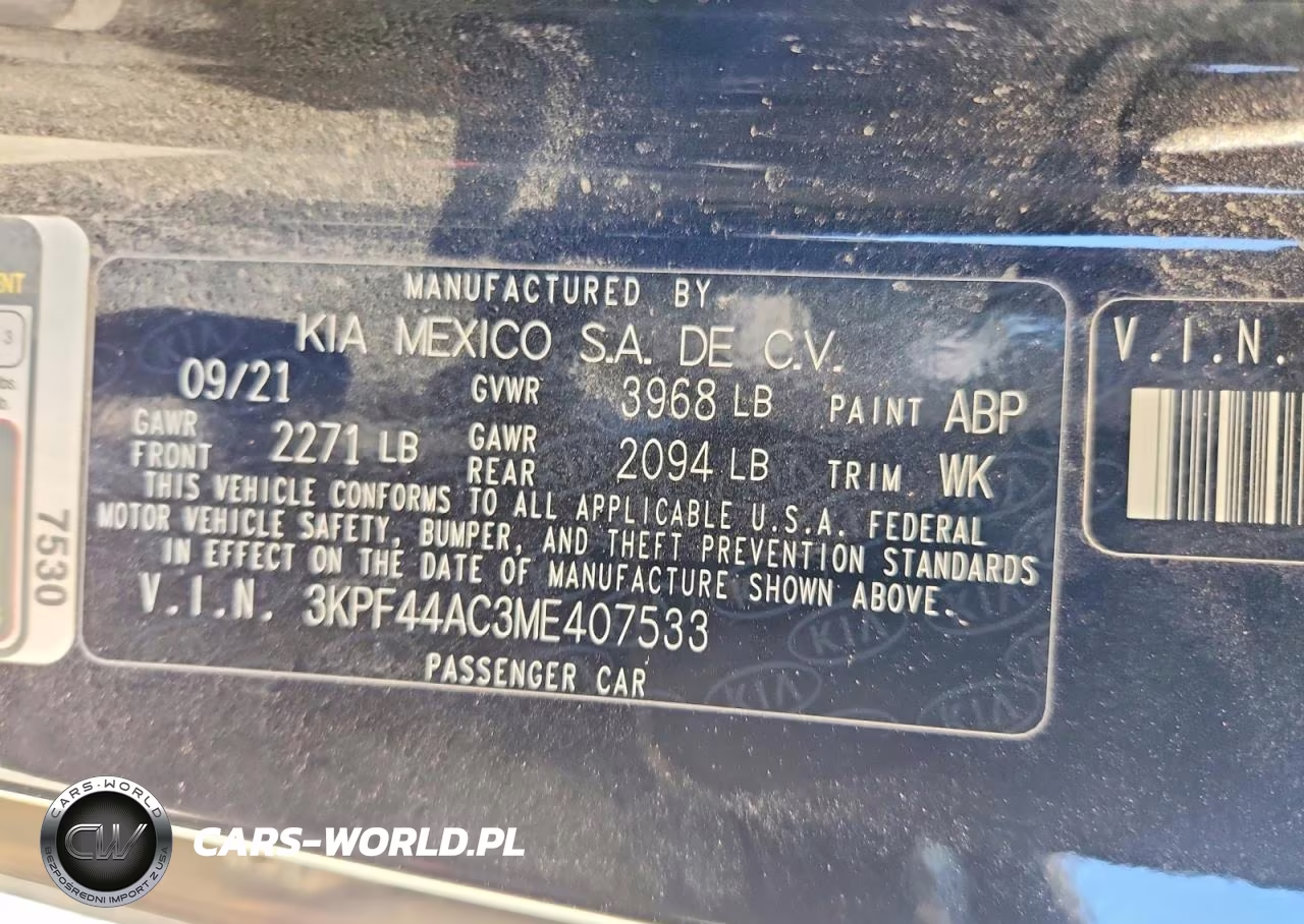 2021 Kia Forte Gt VIN:3KPF44AC3ME407533 - 12