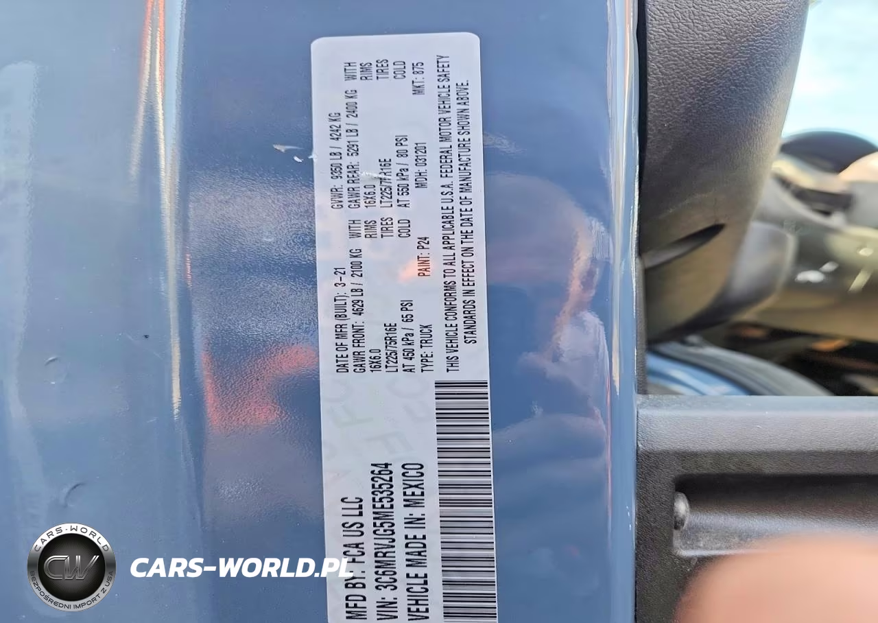2021 Ram Promaster 3500 Delivery Van VIN:3C6MRVJG5ME535264 - 13
