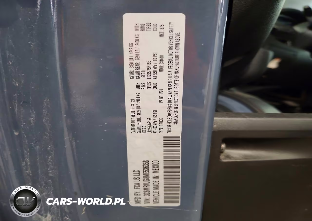 2021 Ram Promaster 3500 Delivery Van VIN:3C6MRVJG8ME536358 - 13