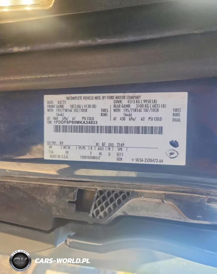 2021 Ford Transit Delivery Truck VIN:1FDDF6P80MKA34833 - 12