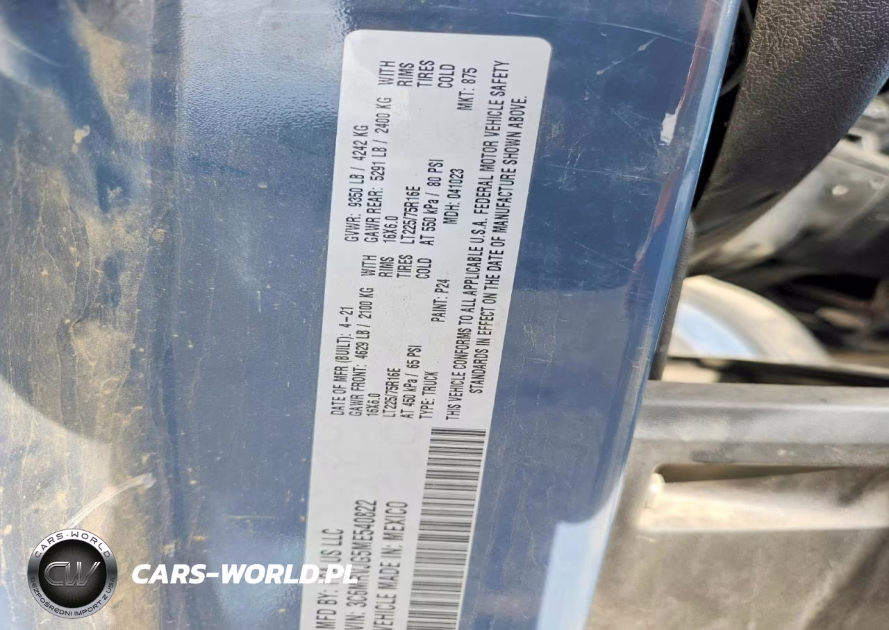 2021 Ram Promaster 3500 3500 High VIN:3C6MRVJG5ME540822 - 13