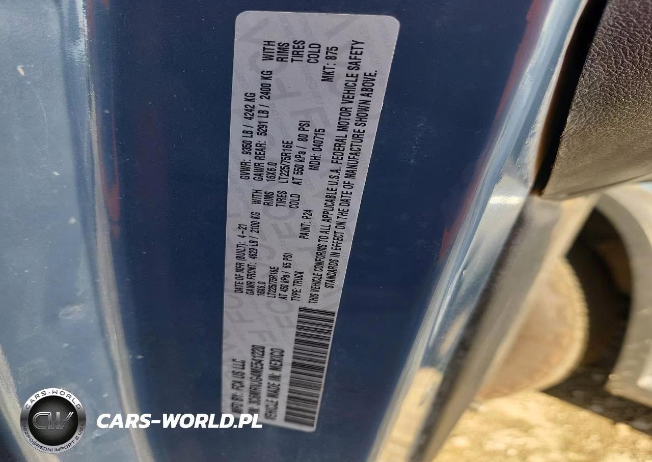 2021 Ram Promaster 3500 Delivery Van VIN:3C6MRVJG4ME541220 - 13