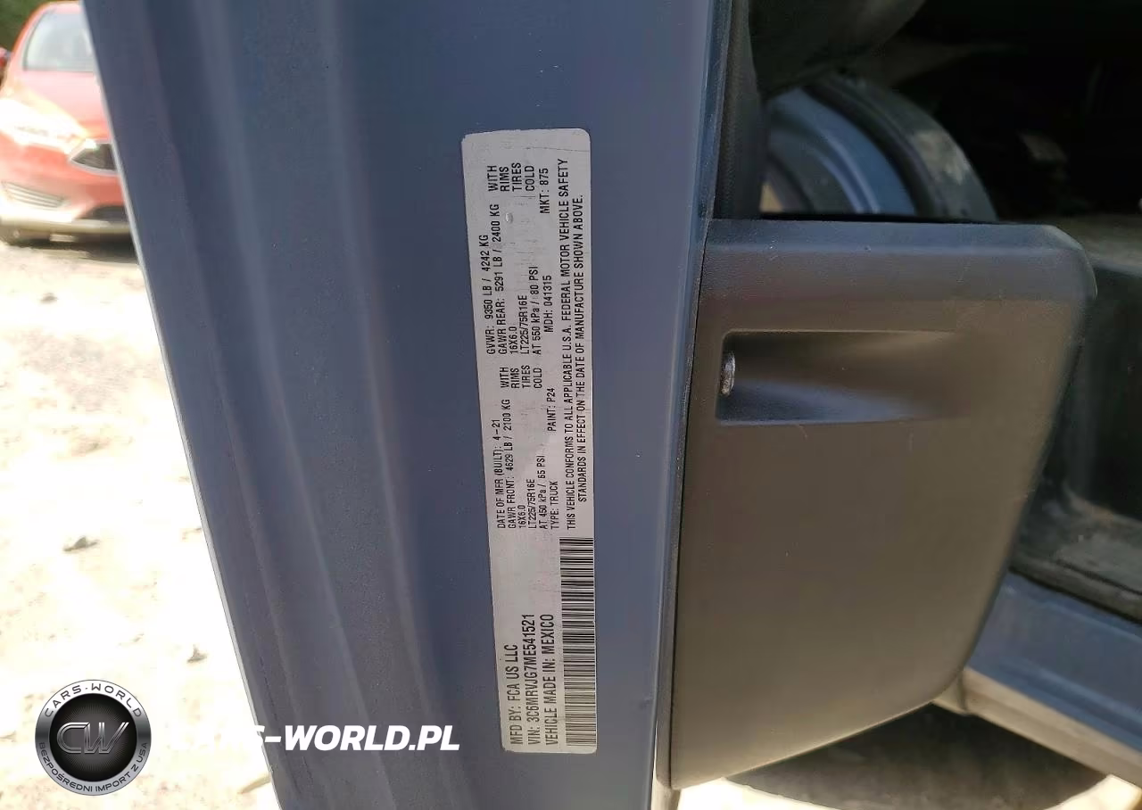 2021 Ram Promaster 3500 Delivery Van VIN:3C6MRVJG7ME541521 - 13