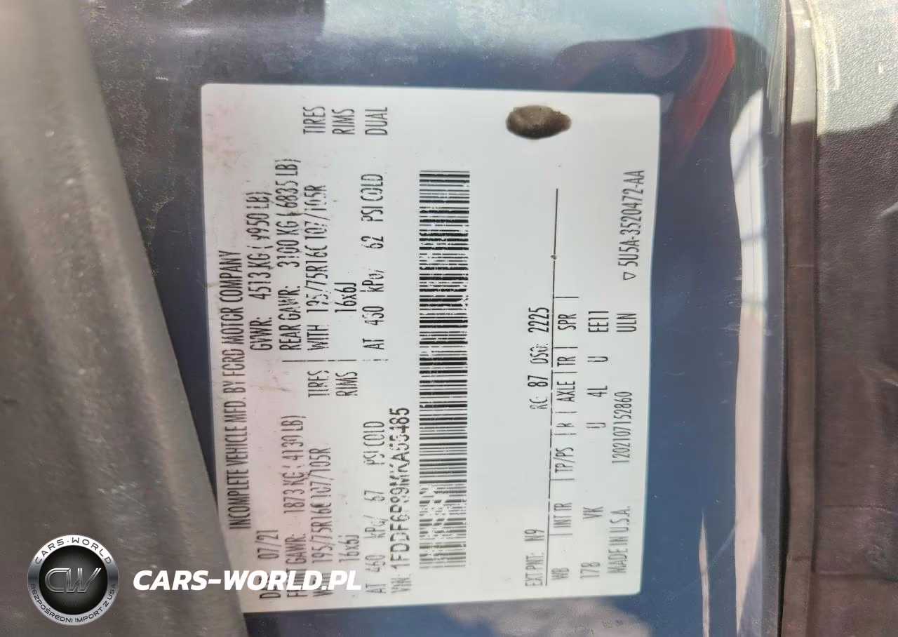 2021 Ford Transit T-350 Hd Delivery Truck VIN:1FDDF6P89MKA55485 - 13