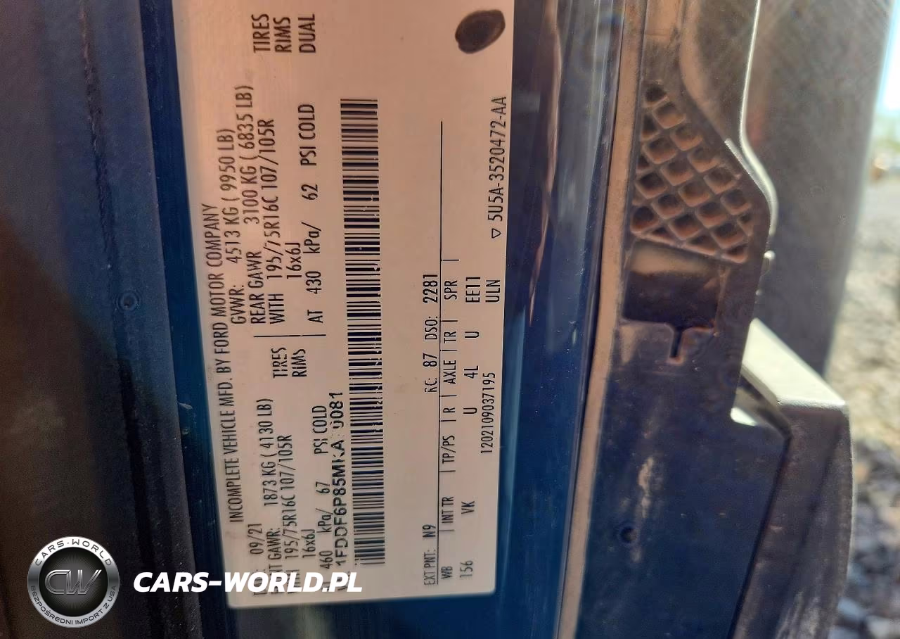 2021 Ford Transit Delivery Van VIN:1FDDF6P85MKA70081 - 13