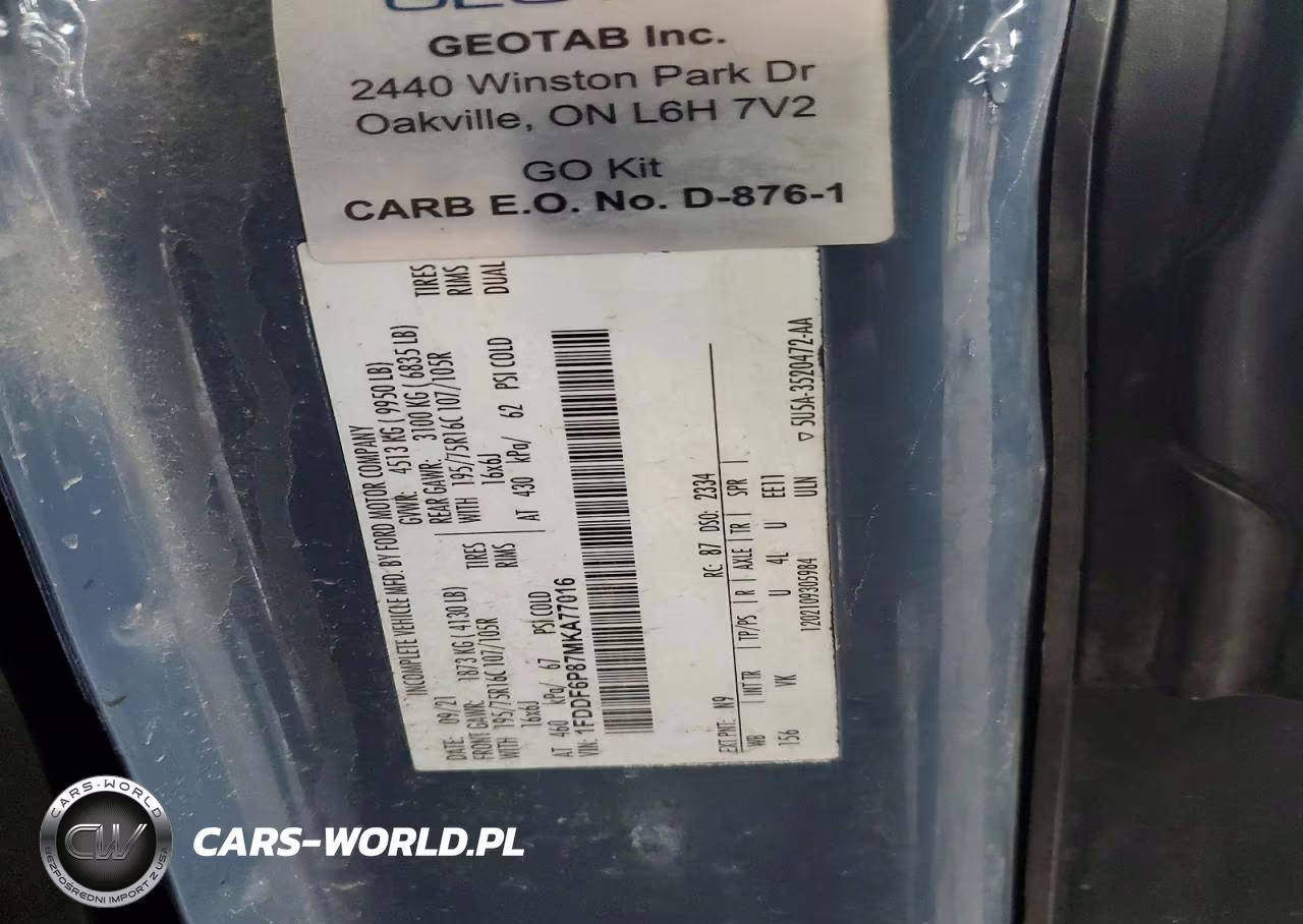 2021 Ford Transit Delivery Truck VIN:1FDDF6P87MKA77016 - 12