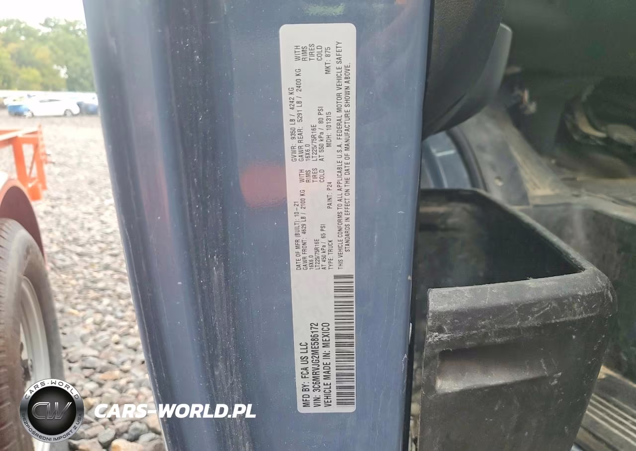 2021 Ram Promaster 3500 3500 High VIN:3C6MRVJG2ME586172 - 13