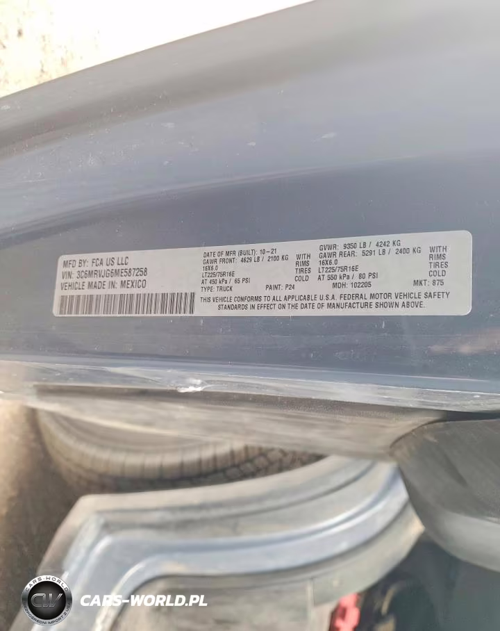 2021 Ram Promaster 3500 Delivery Van VIN:3C6MRVJG6ME587258 - 13