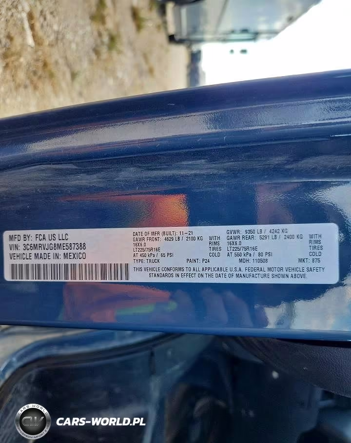 2021 Ram Promaster 3500 Delivery Van VIN:3C6MRVJG8ME587388 - 12