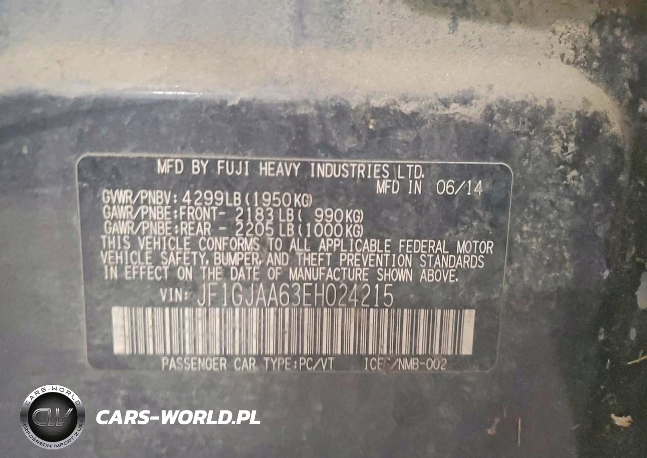 2014 Subaru Impreza VIN:JF1GJAA63EH024215 - 12