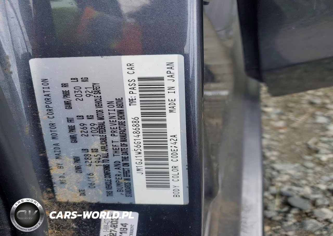2016 Mazda 6 Grand Touring VIN:JM1GJ1W56G1486886 - 12