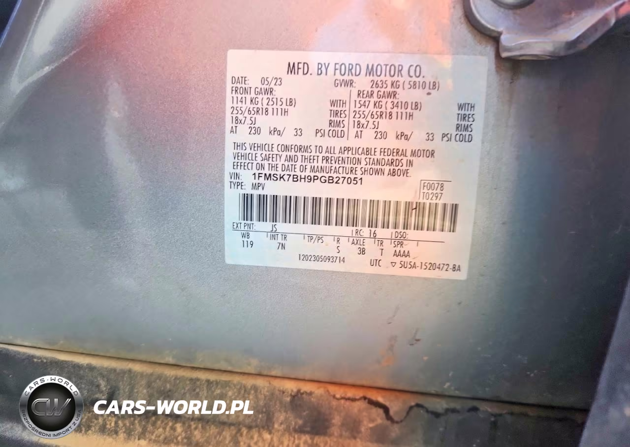 2023 Ford Explorer VIN:1FMSK7BH9PGB27051 - 14