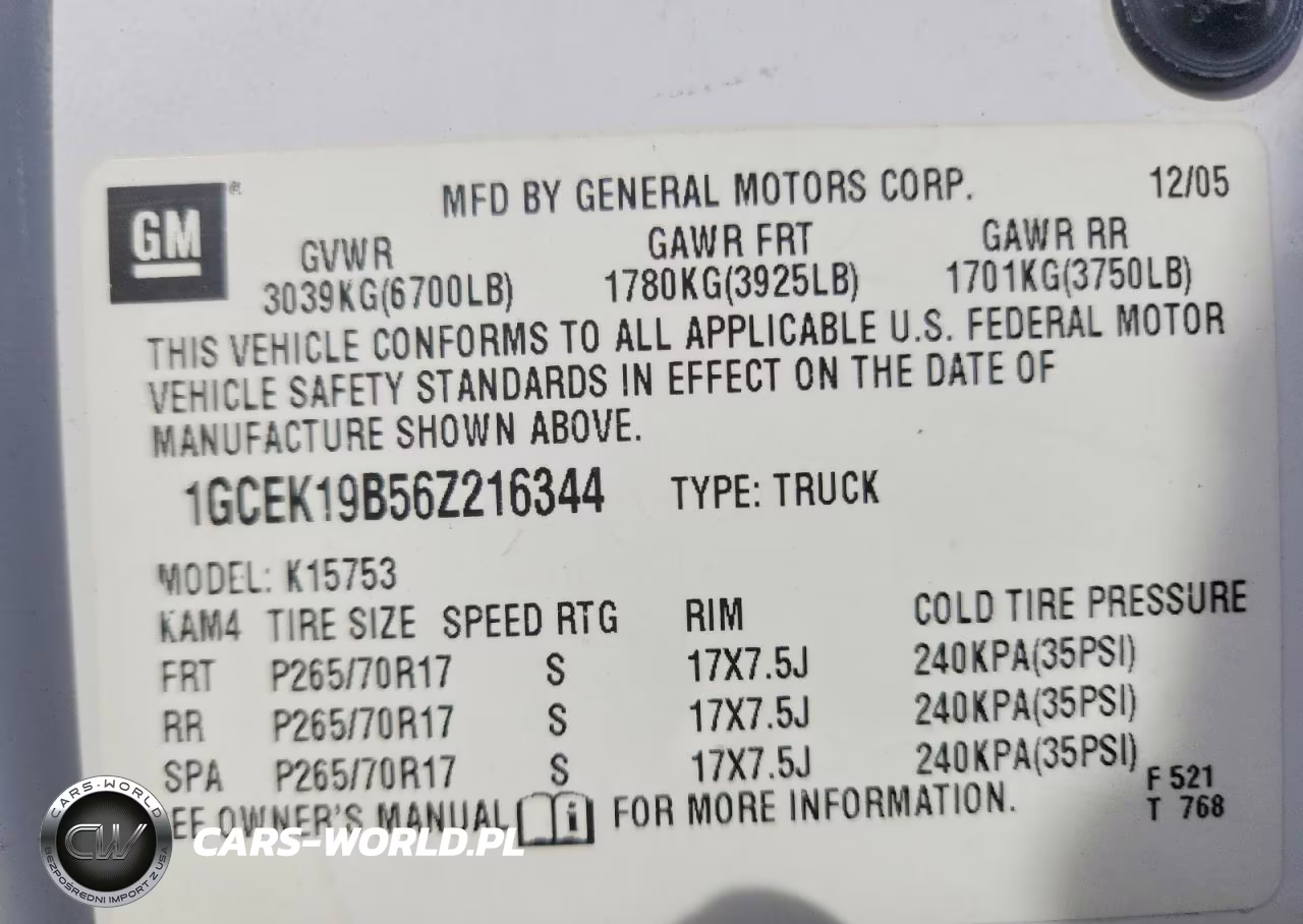 2006 Chevrolet Silverado K1500 VIN:1GCEK19B56Z216344 - 13