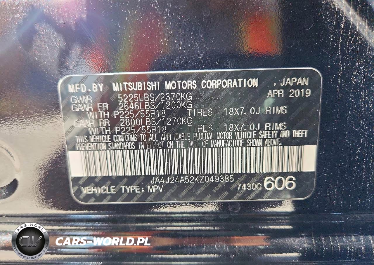 2019 Mitsubishi Outlander Sel VIN:JA4J24A52KZ049385 - 13
