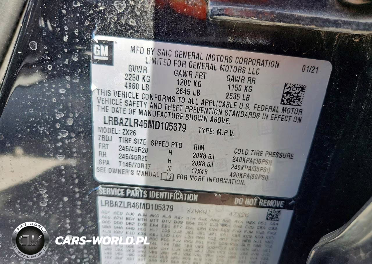 2021 Buick Envision Preferred VIN:LRBAZLR46MD105379 - 14