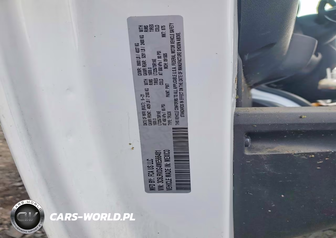 2021 Ram Promaster 2500 2500 High VIN:3C6LRVDG4ME566481 - 13