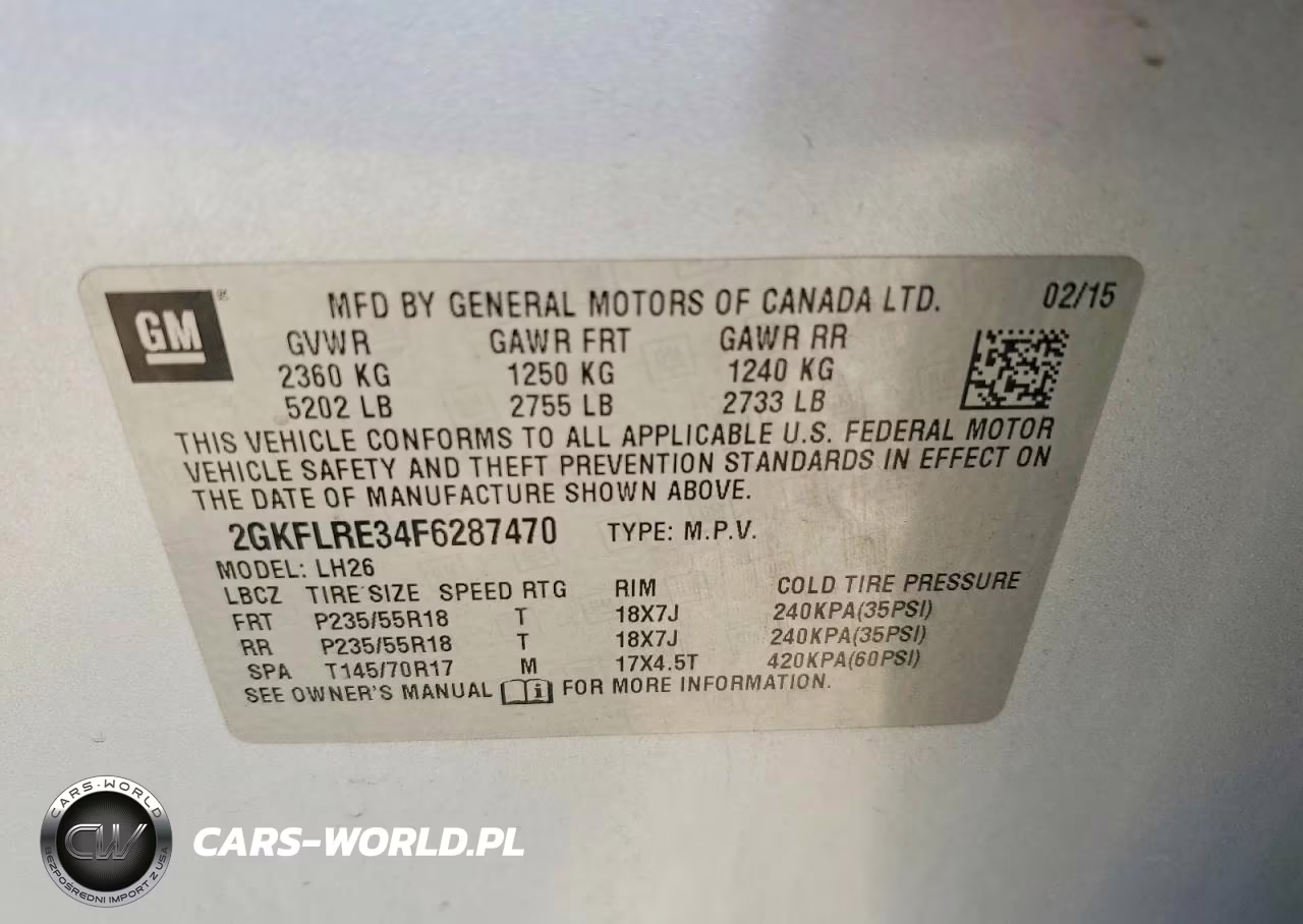 2015 GMC Terrain Sle VIN:2GKFLRE34F6287470 - 12