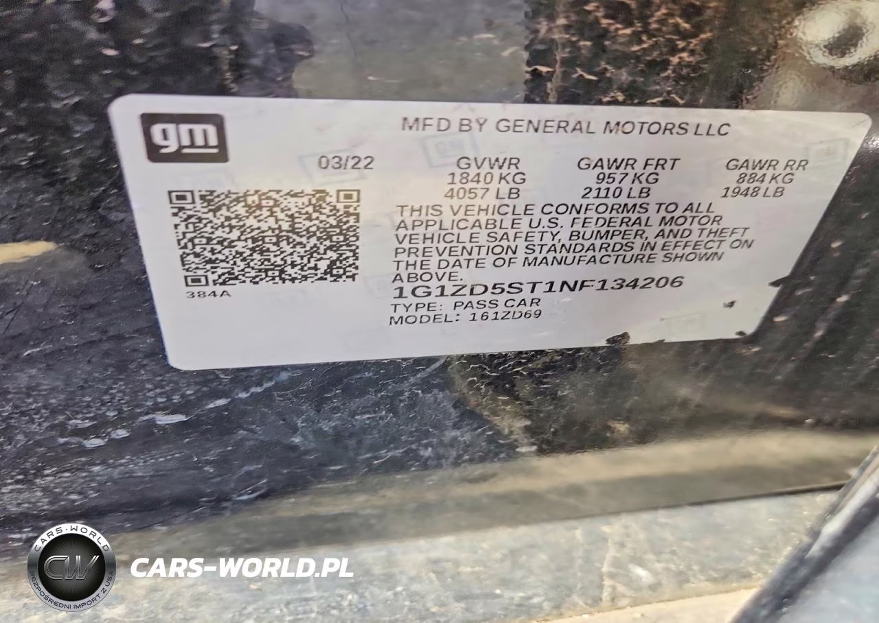 2022 Chevrolet Malibu Lt VIN:1G1ZD5ST1NF134206 - 12