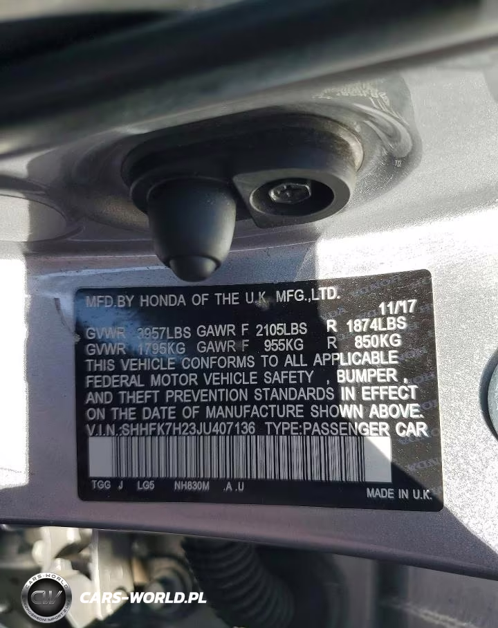 2018 Honda Civic Lx VIN:SHHFK7H23JU407136 - 12