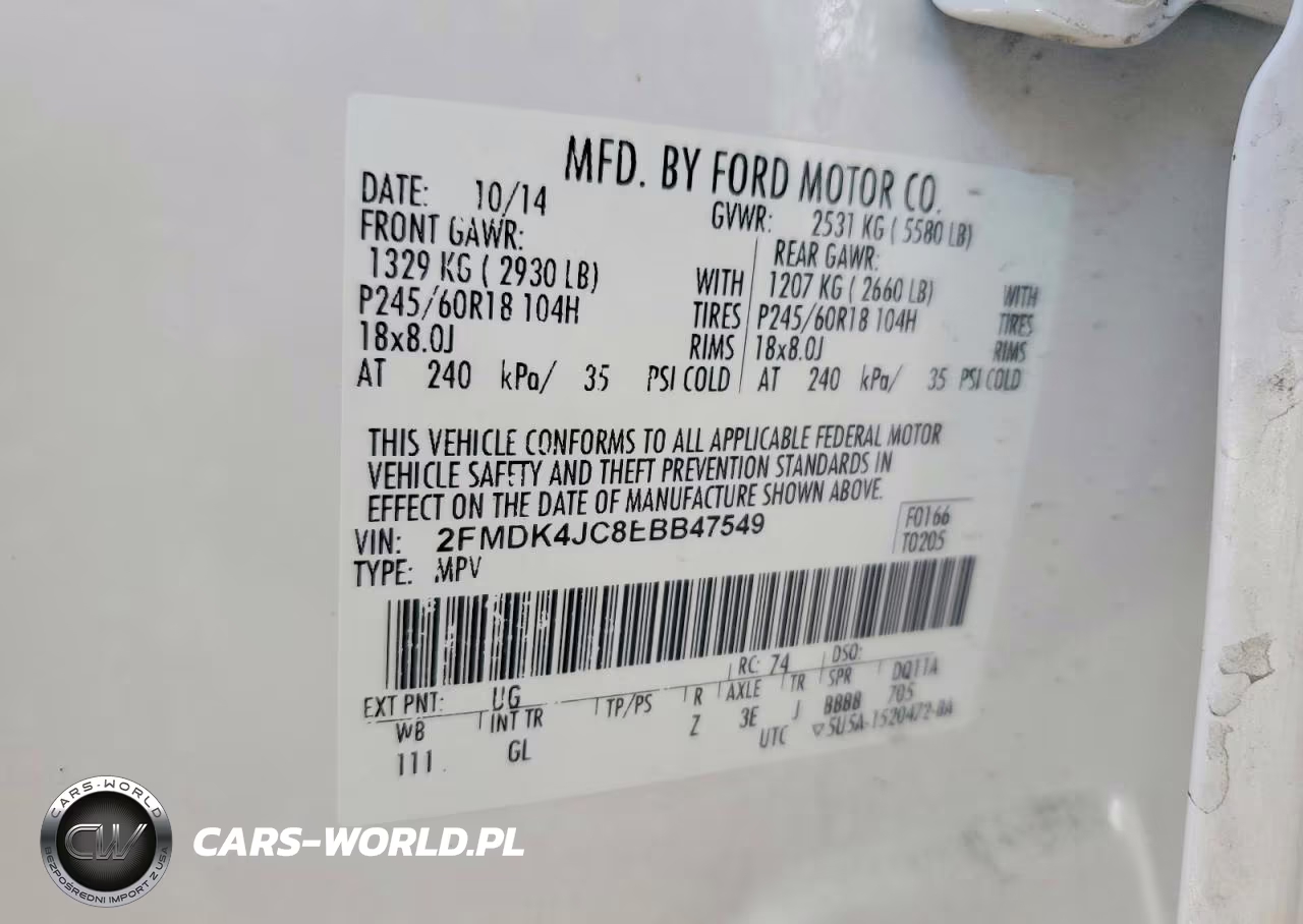 2014 Ford Edge Sel VIN:2FMDK4JC8EBB47549 - 13