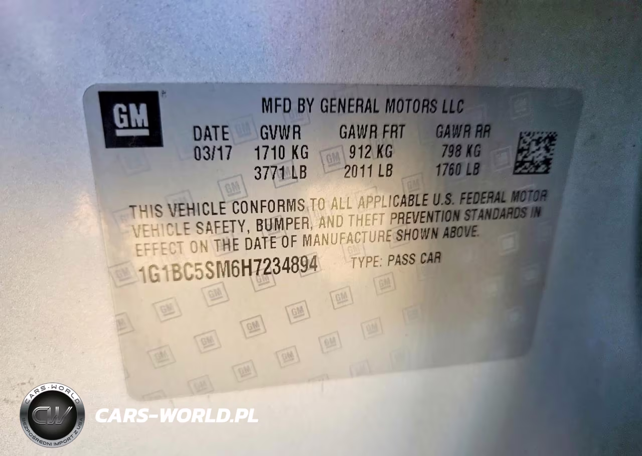 2017 Chevrolet Cruze Ls VIN:1G1BC5SM6H7234894 - 12