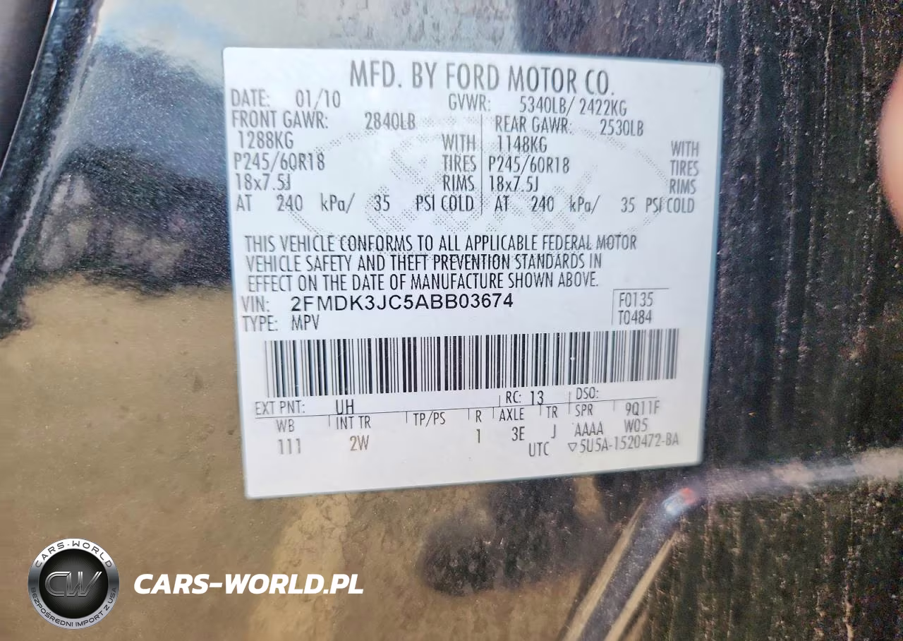 2010 Ford Edge Sel VIN:2FMDK3JC5ABB03674 - 13