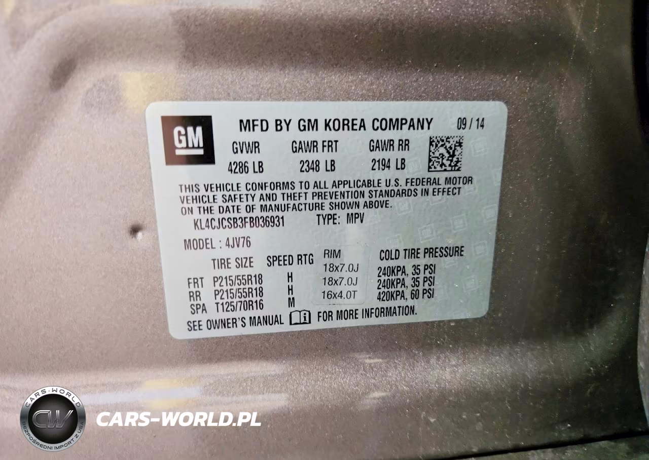 2015 Buick Encore VIN:KL4CJCSB3FB036931 - 13