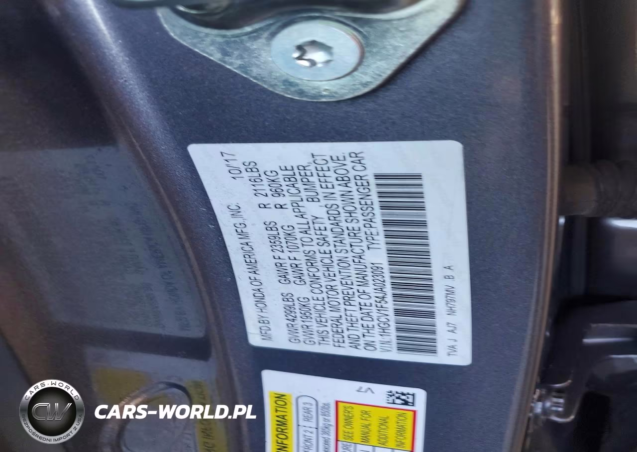 2018 Honda Accord Exl VIN:1HGCV1F54JA023091 - 12