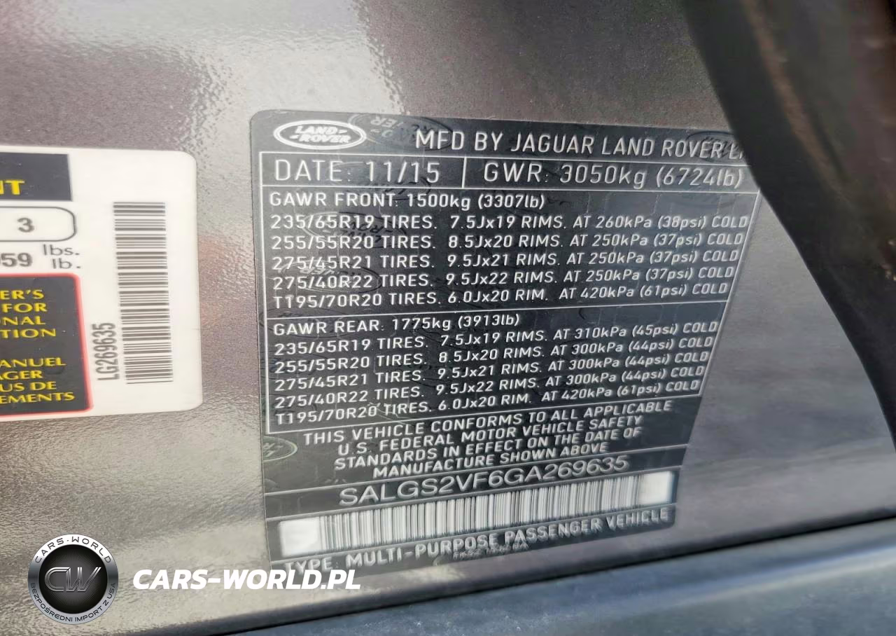 2016 Land Rover Range Rover Hse VIN:SALGS2VF6GA269635 - 13