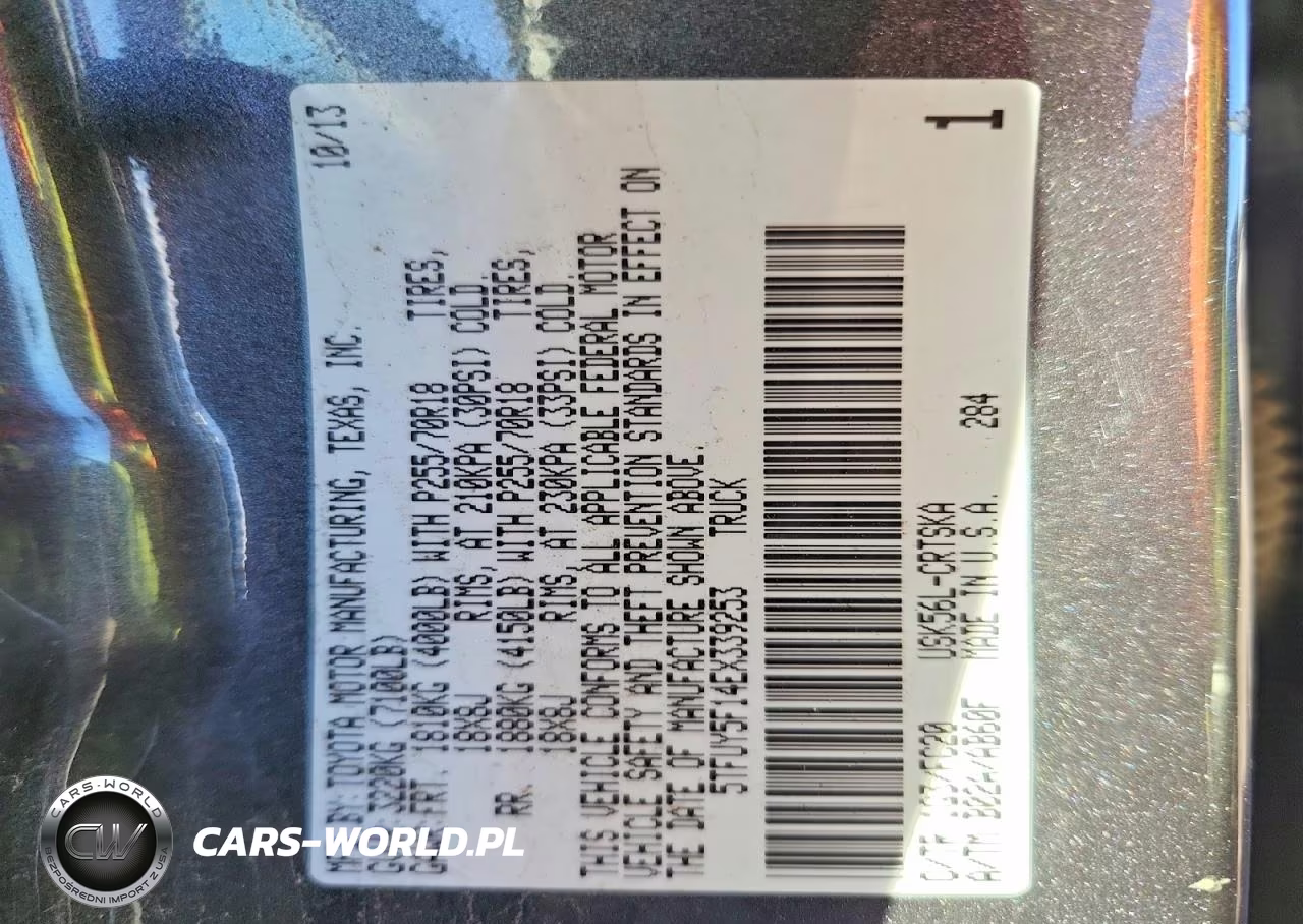 2014 Toyota Tunda VIN:5TFUY5F14EX339253 - 12