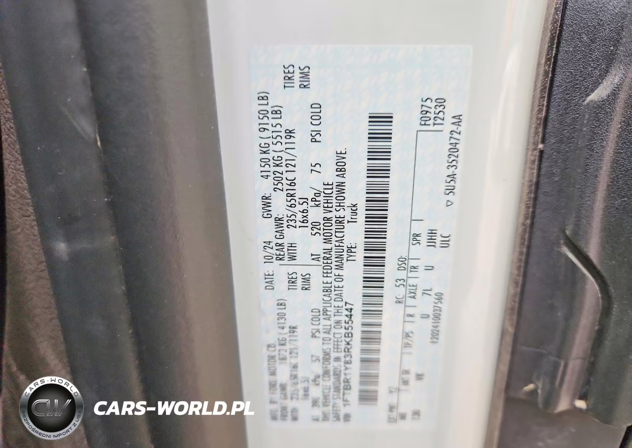 2024 Ford Transit 250 Delivery Van VIN:1FTBR1Y83RKB55447 - 12