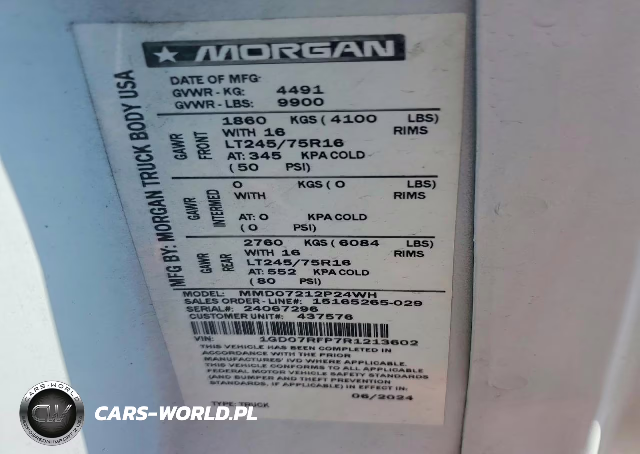 2024 GMC Savana Box Truck VIN:1GD07RFP7R1213602 - 12