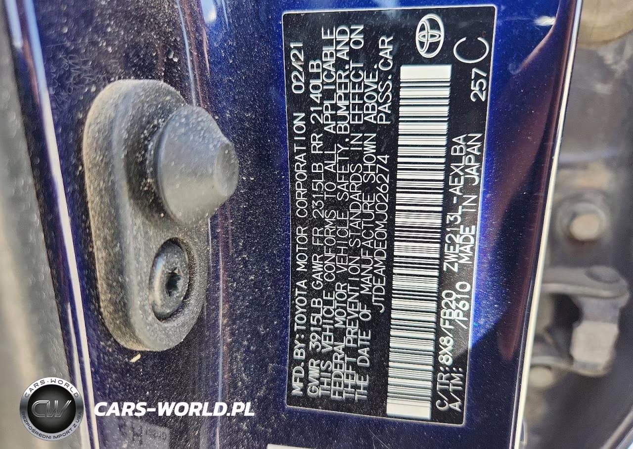 2021 Toyota Corolla Le VIN:JTDEAMDE0MJ026274 - 12