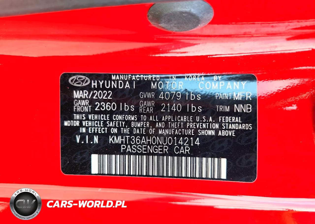 2022 Hyundai Veloster N Base VIN:KMHT36AH0NU014214 - 13