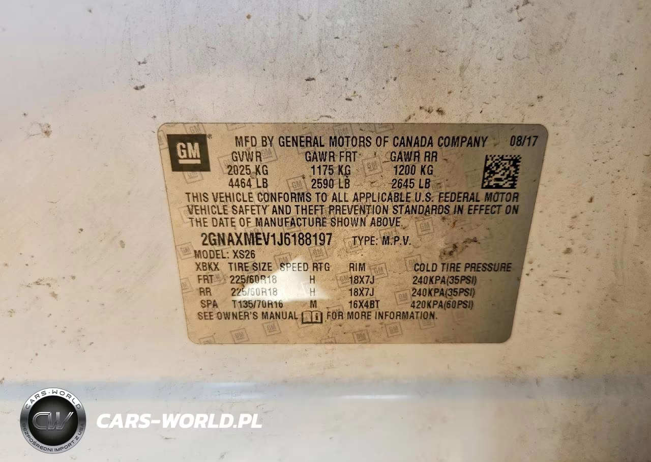 2018 Chevrolet Equinox Premier VIN:2GNAXMEV1J6188197 - 14