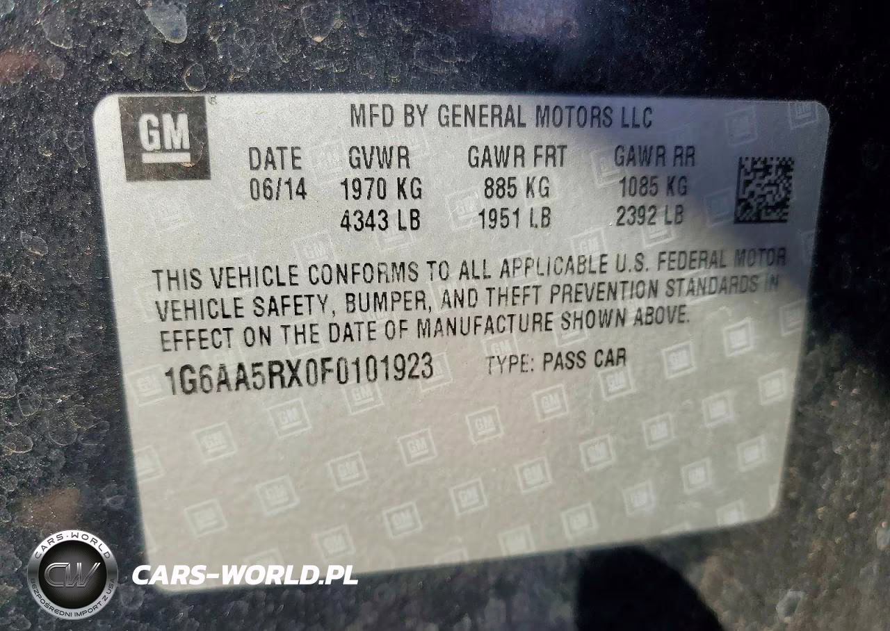 2015 Cadillac Ats VIN:1G6AA5RX0F0101923 - 12